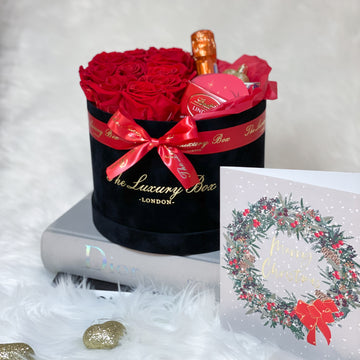 Festive Eternity Roses & Treats Gift Set for Christmas