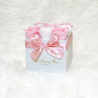 Pink and white infinity roses for valentine's day gift delivery