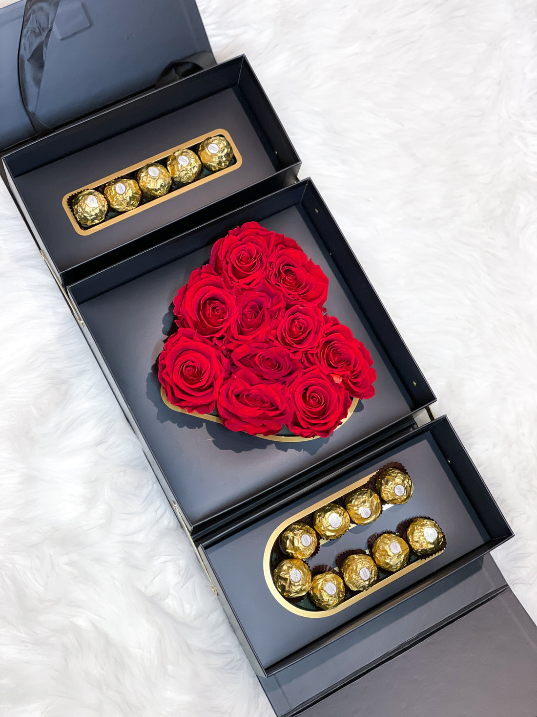 "I Love You" Infinity Roses & Ferrero Rocher Box | Infinity Roses | Mother's Day Gifts