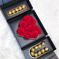 "I Love You" Infinity Roses & Ferrero Rocher Box | Infinity Roses | Mother's Day Gifts